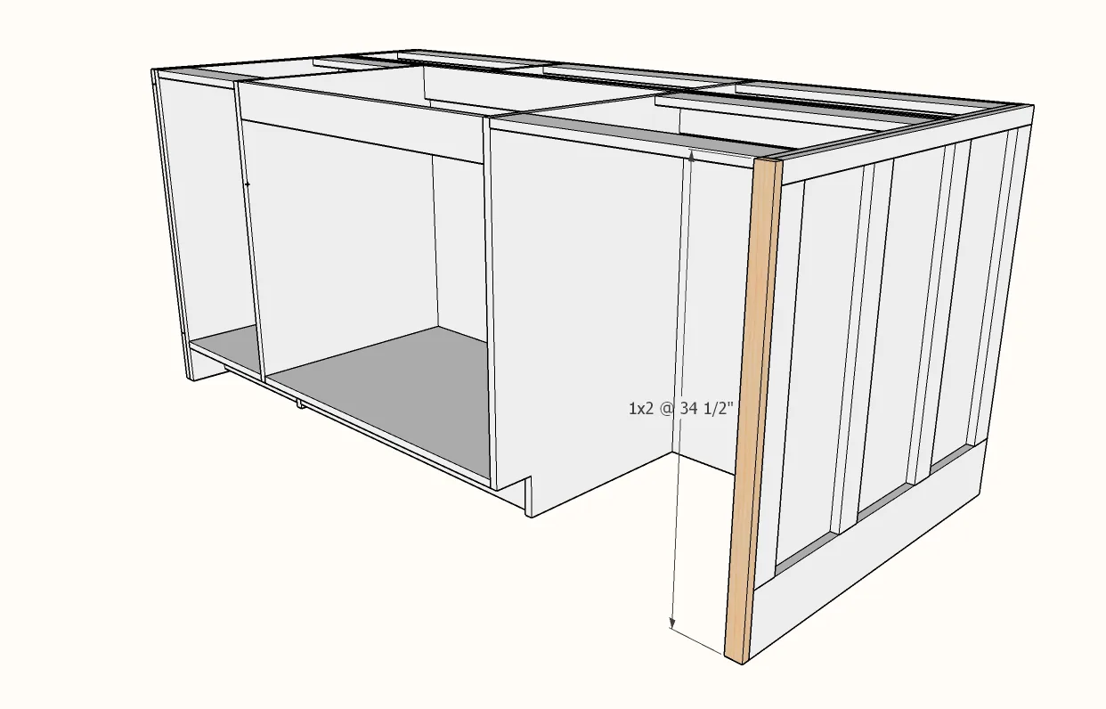 Kitchen Island with Open Shelving, step 9
