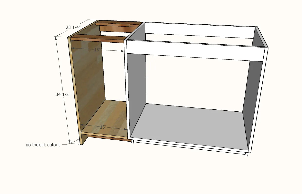 Kitchen Island with Open Shelving, step 3