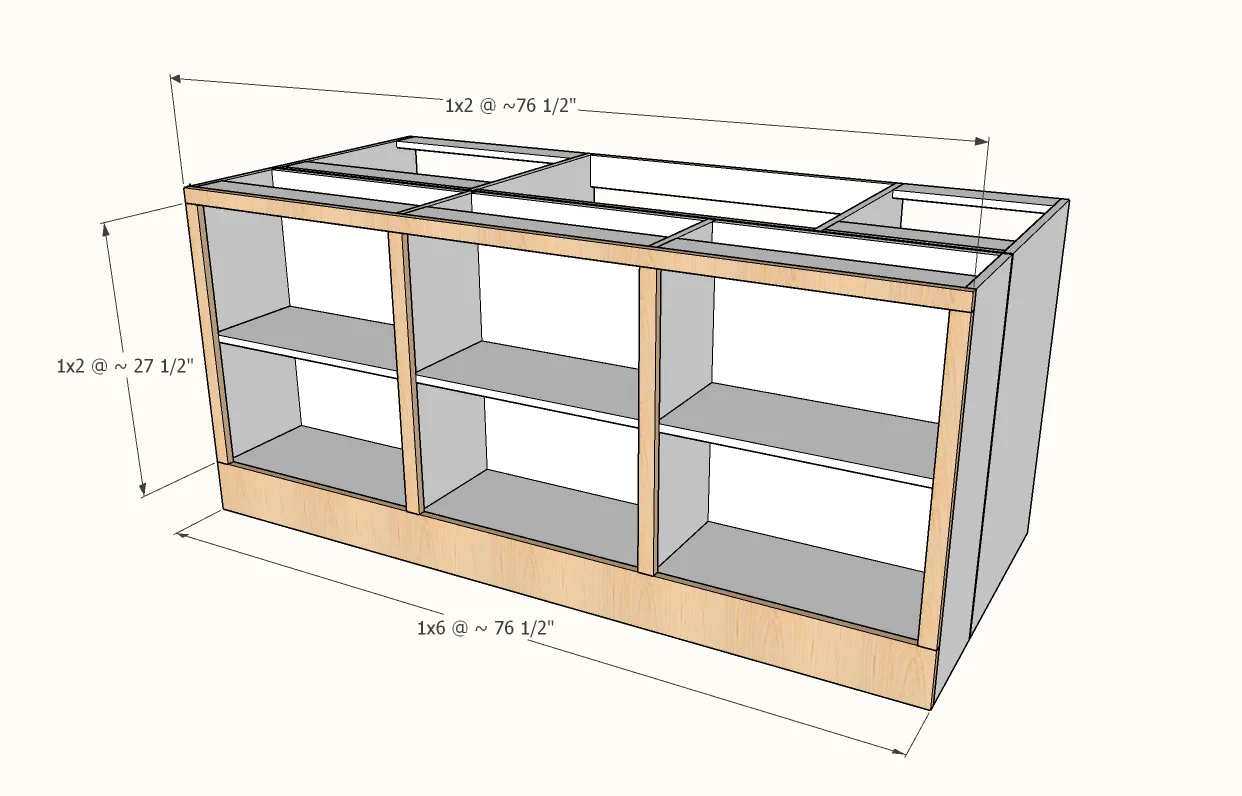 Kitchen Island with Open Shelving, step 7