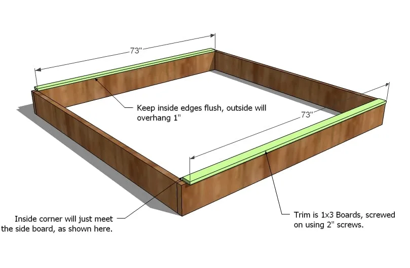 Large Covered Sandbox, step 2