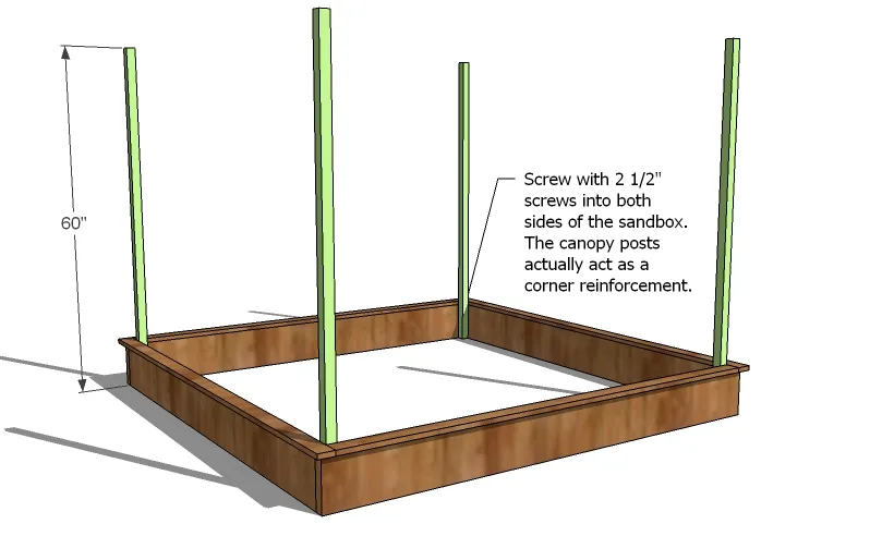 Large Covered Sandbox, step 4