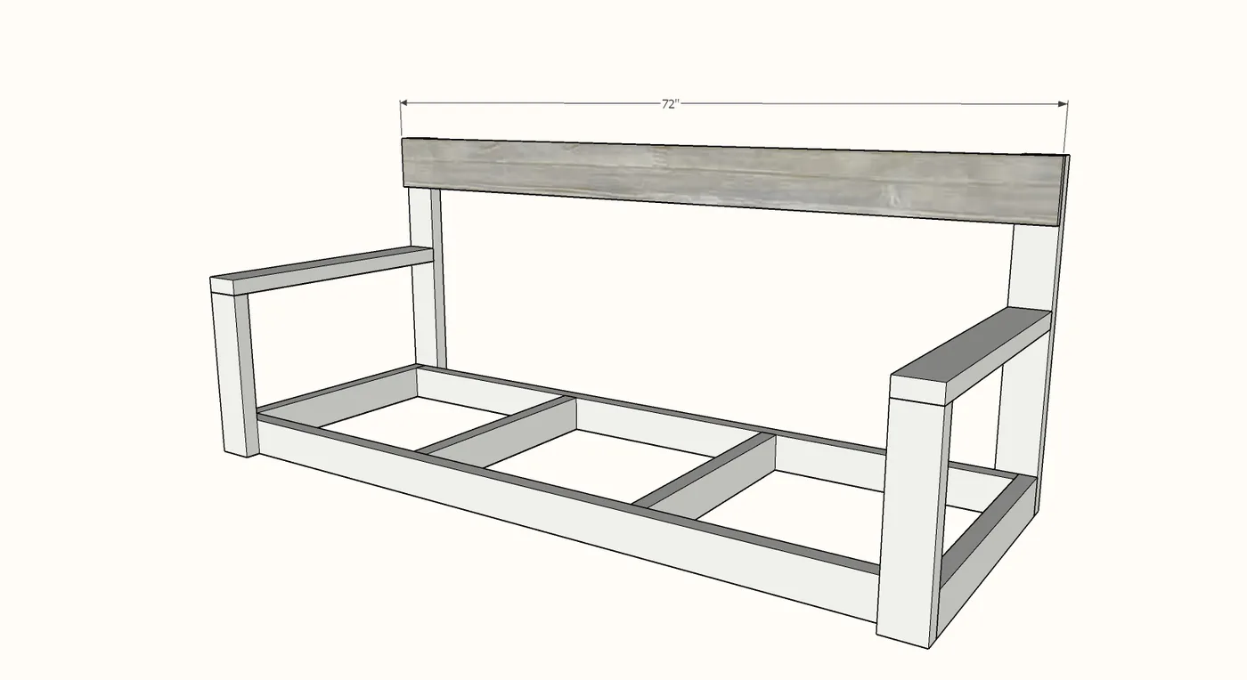 Large Modern Porch Swing Couch, step 5