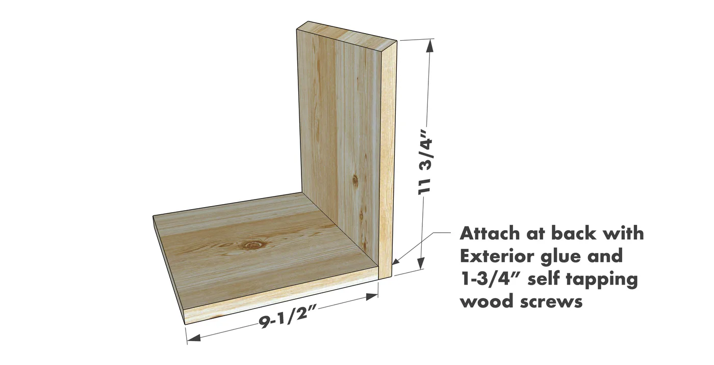 Large Open Bird Nesting House, step 1