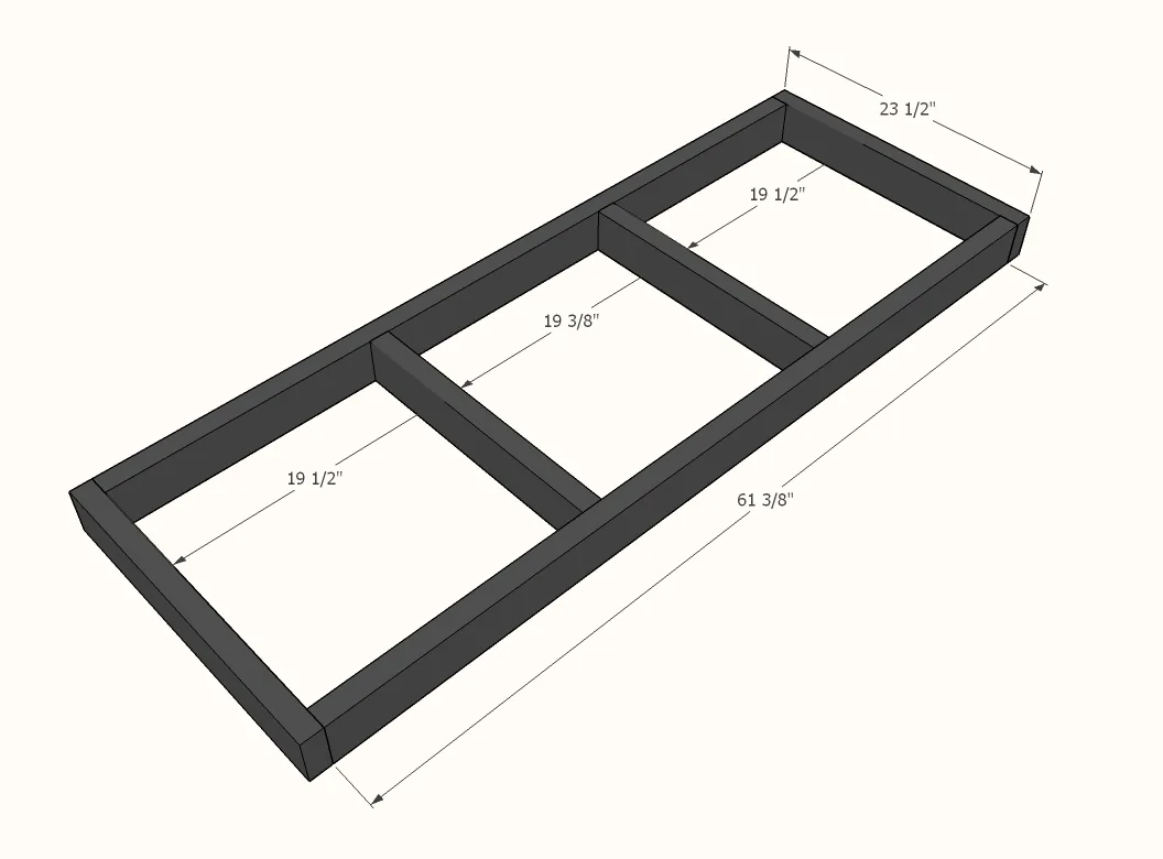 Large Outdoor Bench with X Backs, step 2