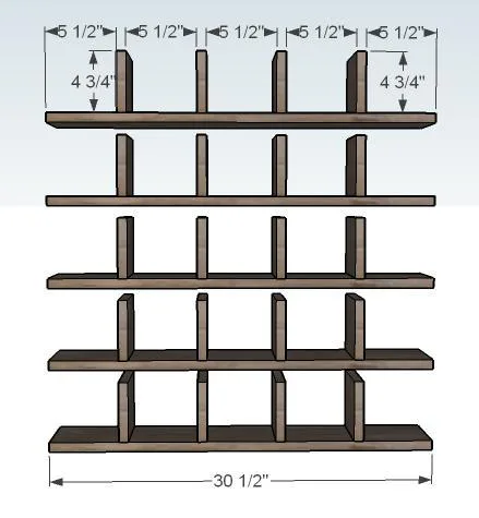 Large Square Wall Cubby Organizer for Small Items, step 1