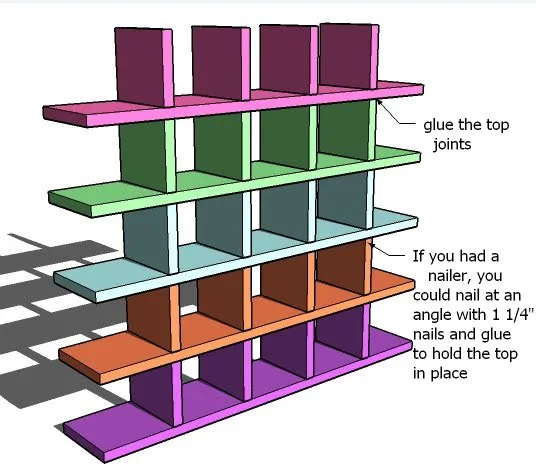 Large Square Wall Cubby Organizer for Small Items, step 2