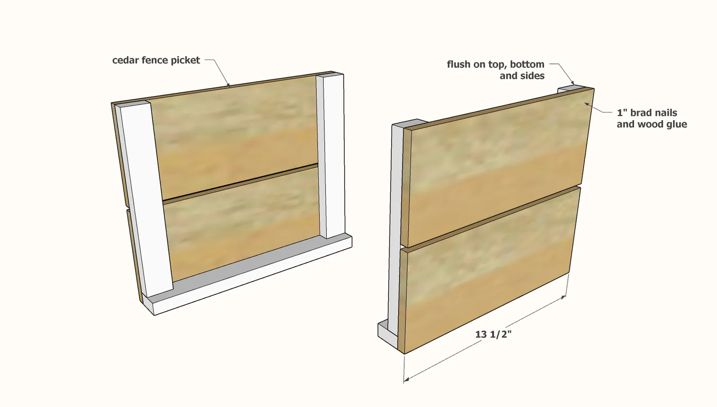 Large Wooden Milk Crate Tutorial using Cedar Fence Pickets, step 2