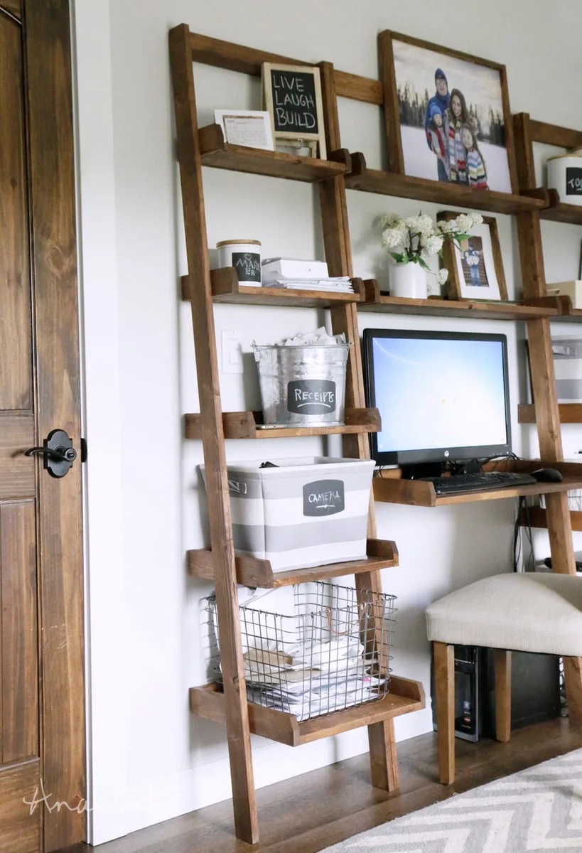 Leaning Ladder Wall Bookshelf
