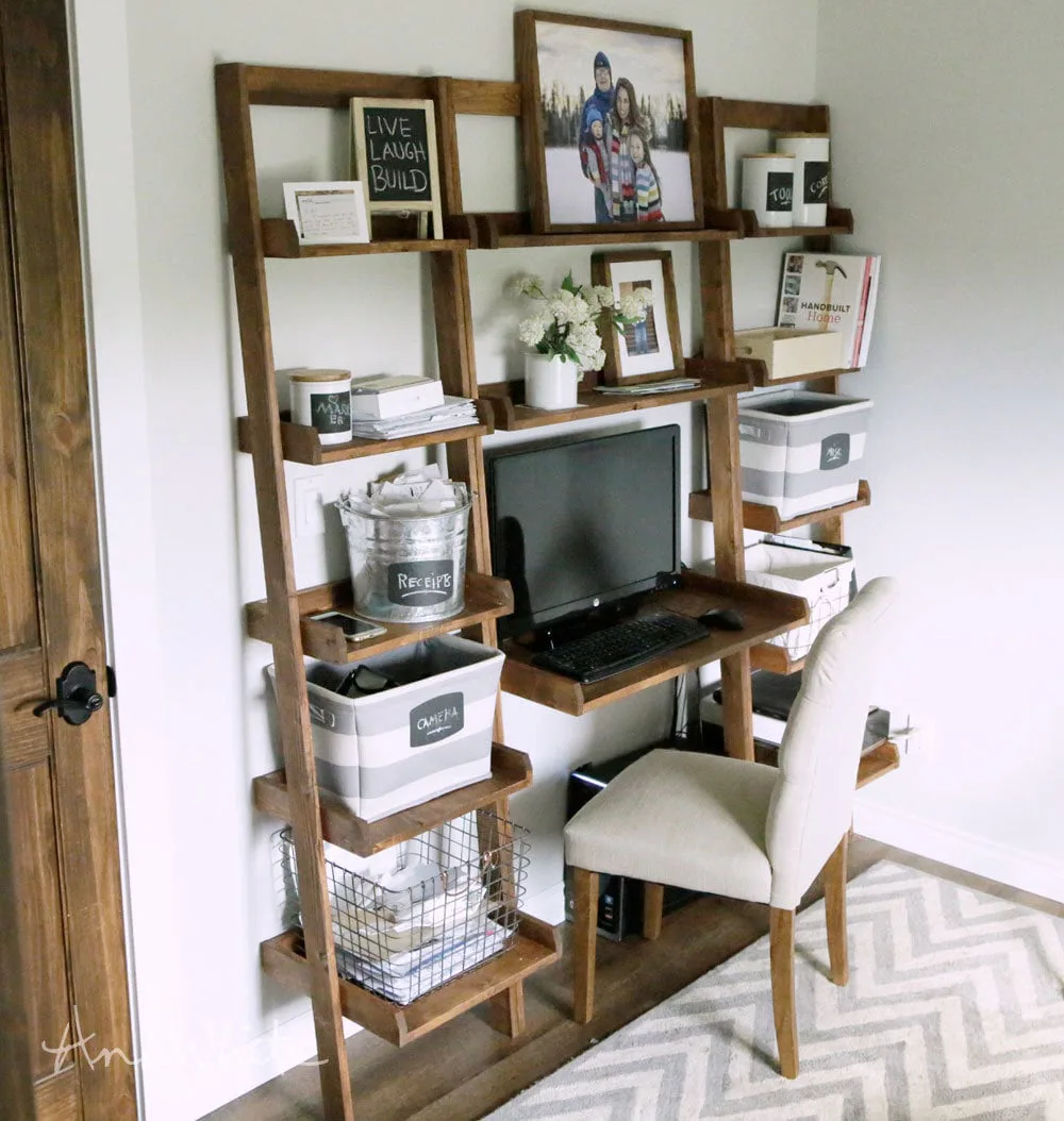 Leaning Wall Ladder Desk