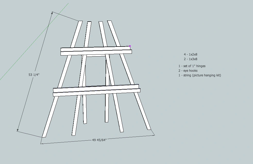Ledge Display Easel dimension diagram 1