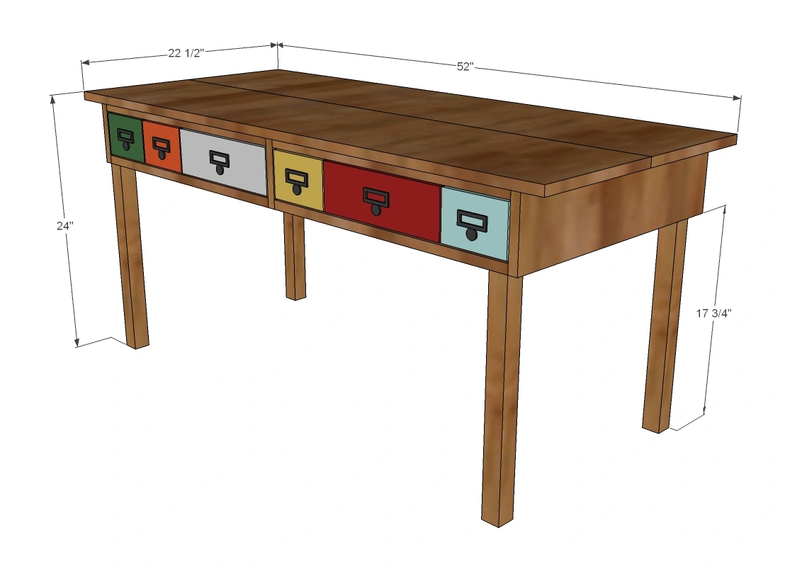 Library Catalog Play Table dimension diagram 1