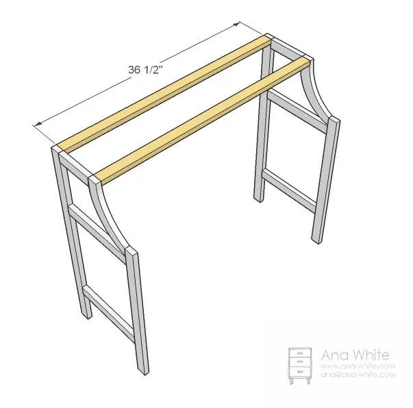 Library Console Table, step 3