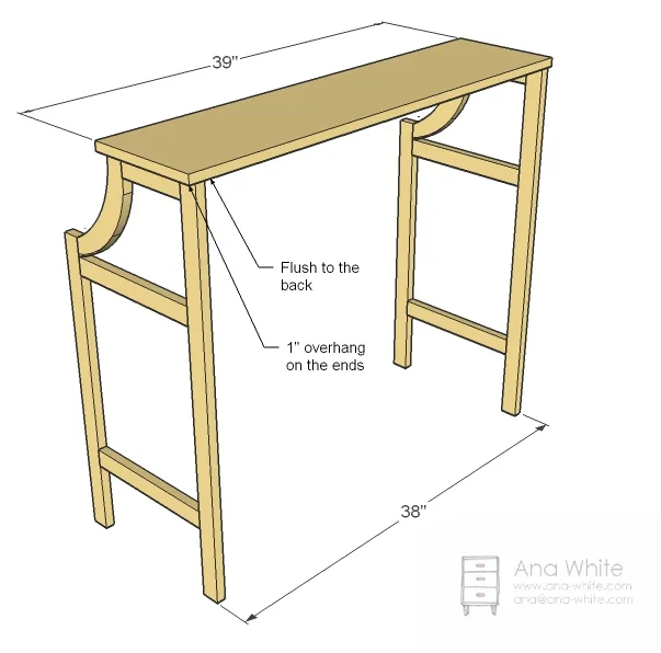 Library Console Table, step 4