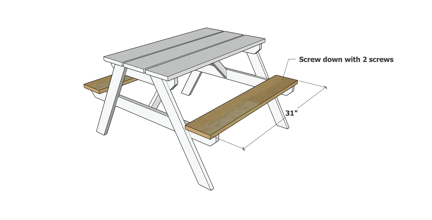 Little Kids Picnic Table, step 6
