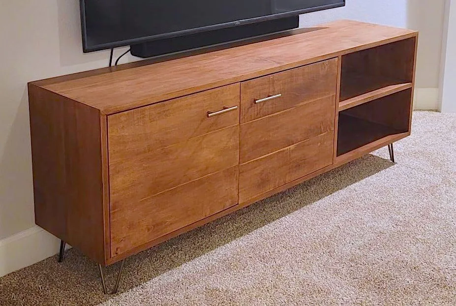 Long Modern Media Console or Entertainment Center