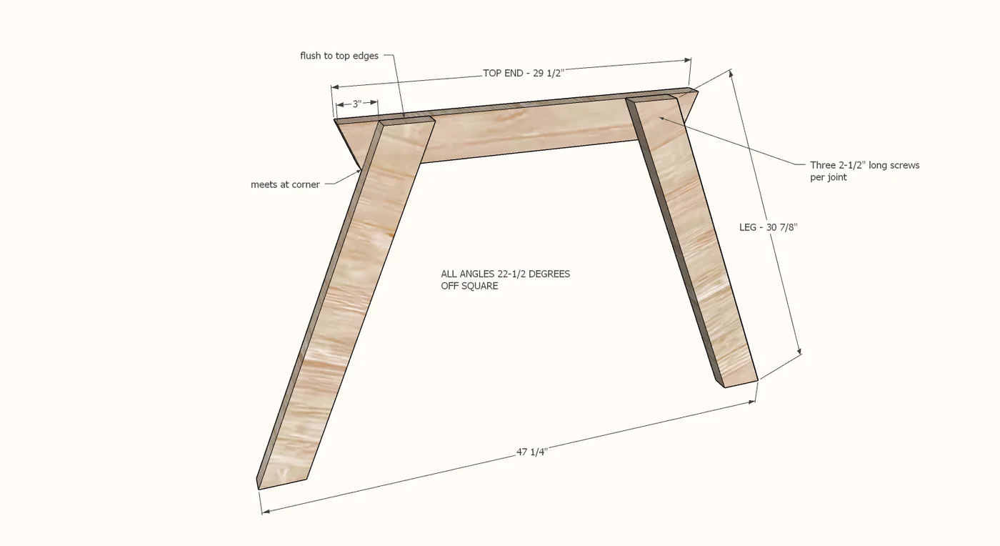 Long Picnic Table, step 1