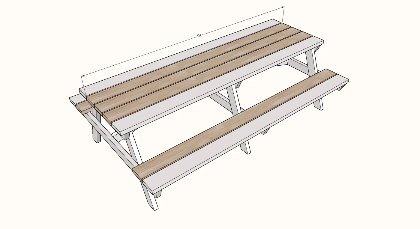 Long Picnic Table, step 6
