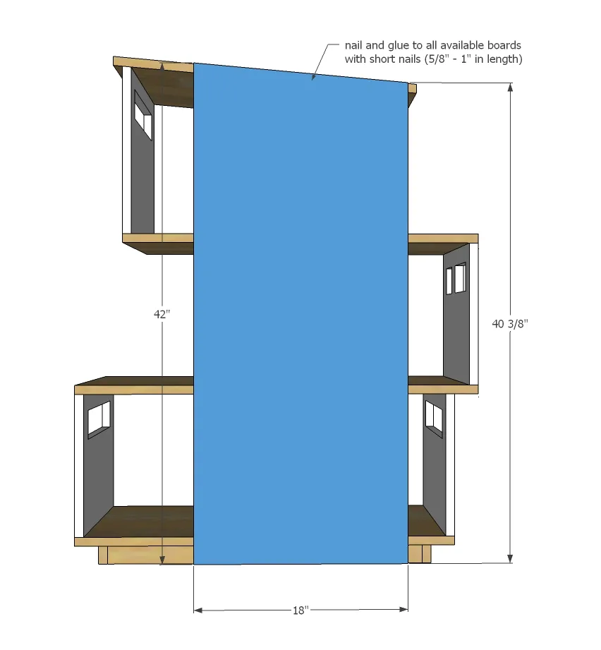 Midcentury Modern Dollhouse Bookshelf, step 5