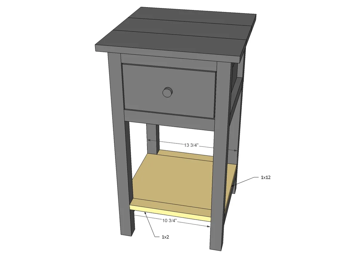 Mini Farmhouse Bedside Table, step 9