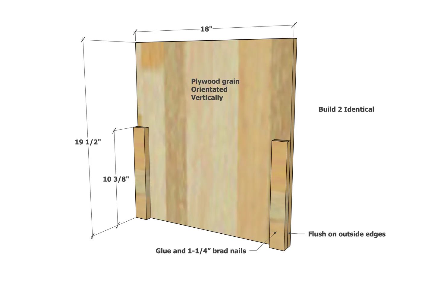 Minimalist Modern Nightstand (Narrow), step 1