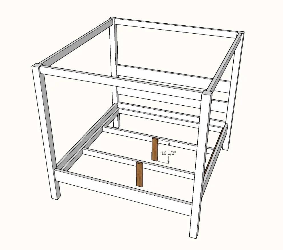 Minimalist Rustic Modern King Canopy Bed, step 6