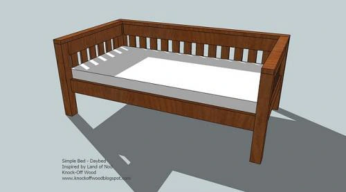 Mission Style Daybed dimension diagram 1