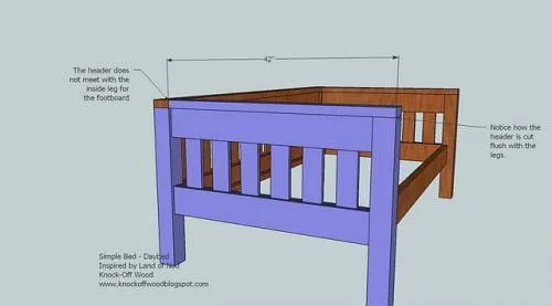 Mission Style Daybed, step 1