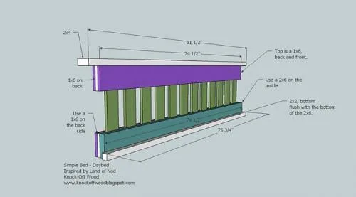 Mission Style Daybed, step 2