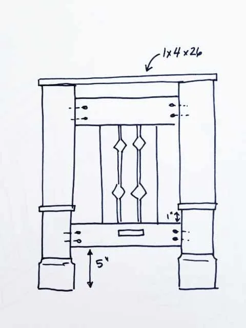 Mission style dining table, step 6