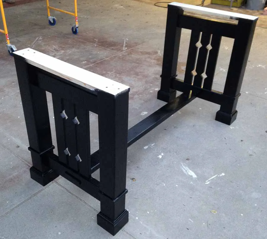 Mission style dining table, step 9