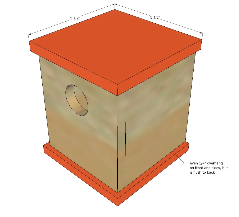 Modern Cedar Fence Picket Birdhouse Kit, step 2