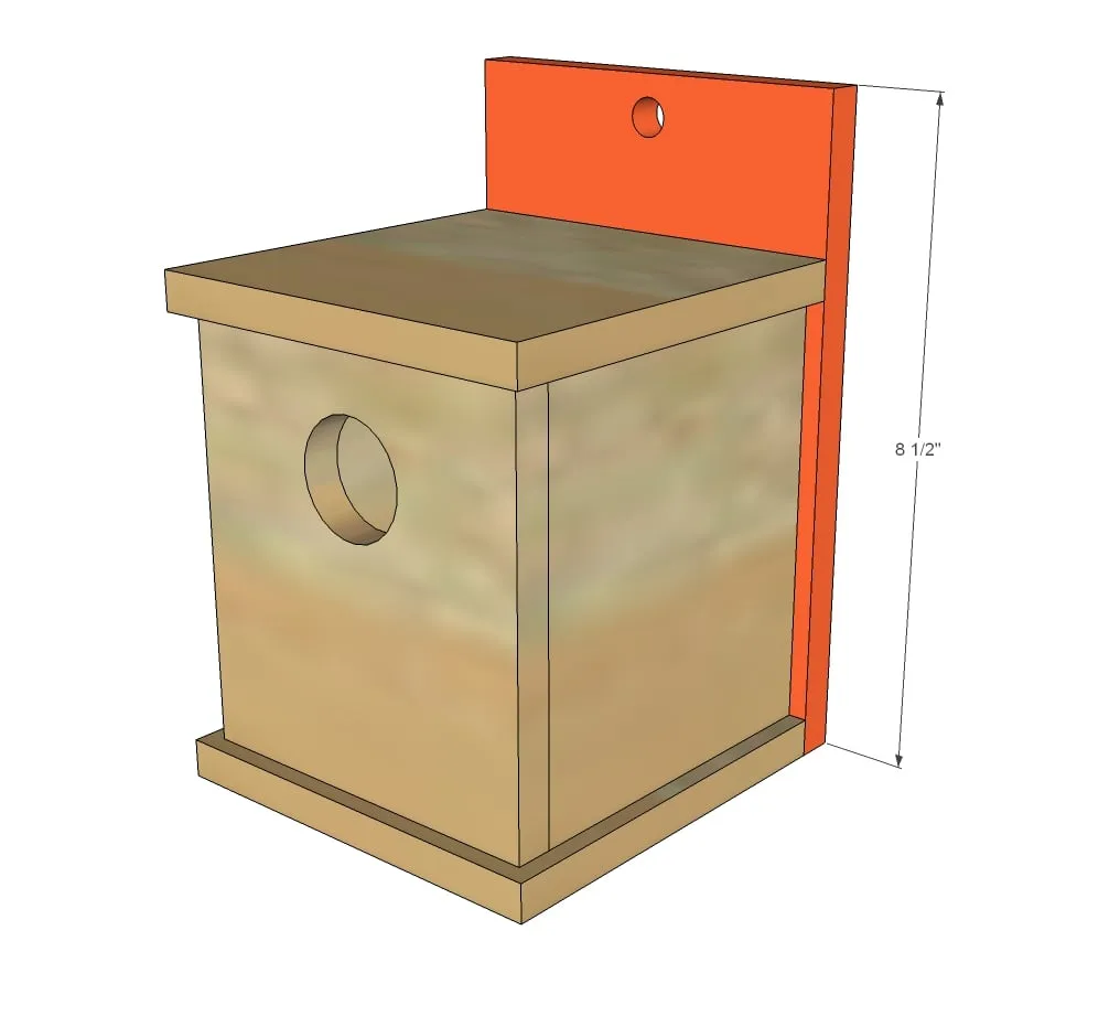 Modern Cedar Fence Picket Birdhouse Kit, step 3