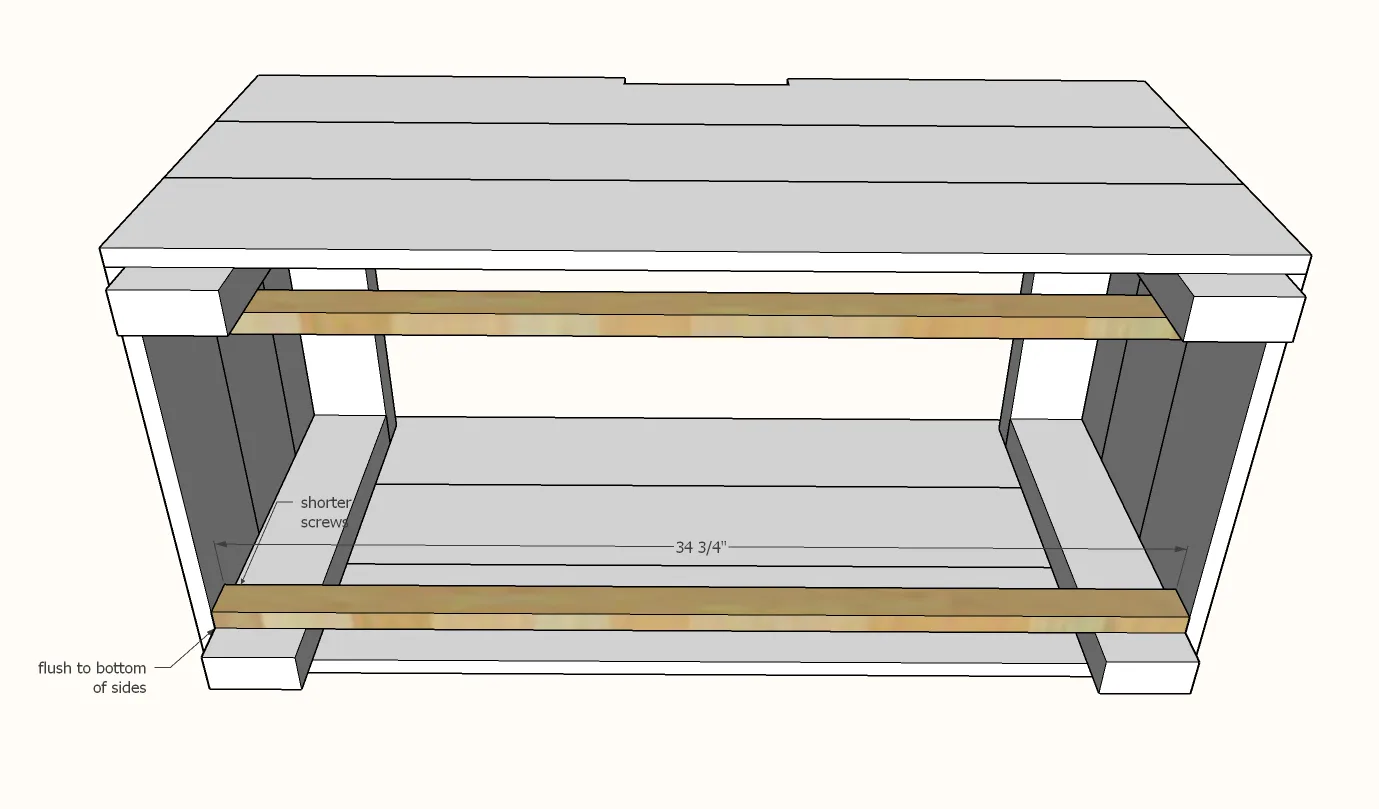 Modern Cedar Outdoor Storage Bench, step 4
