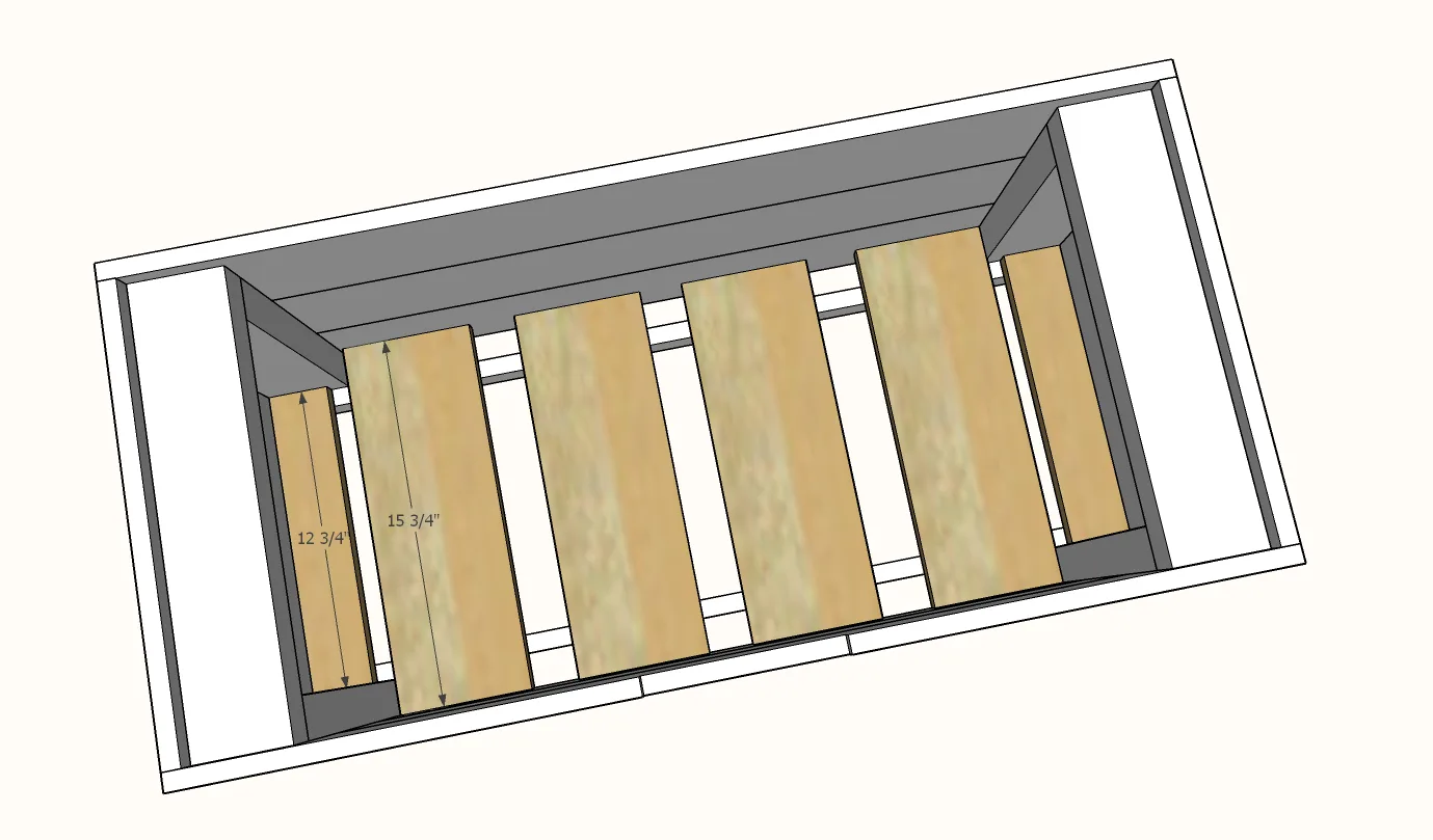 Modern Cedar Outdoor Storage Bench, step 5