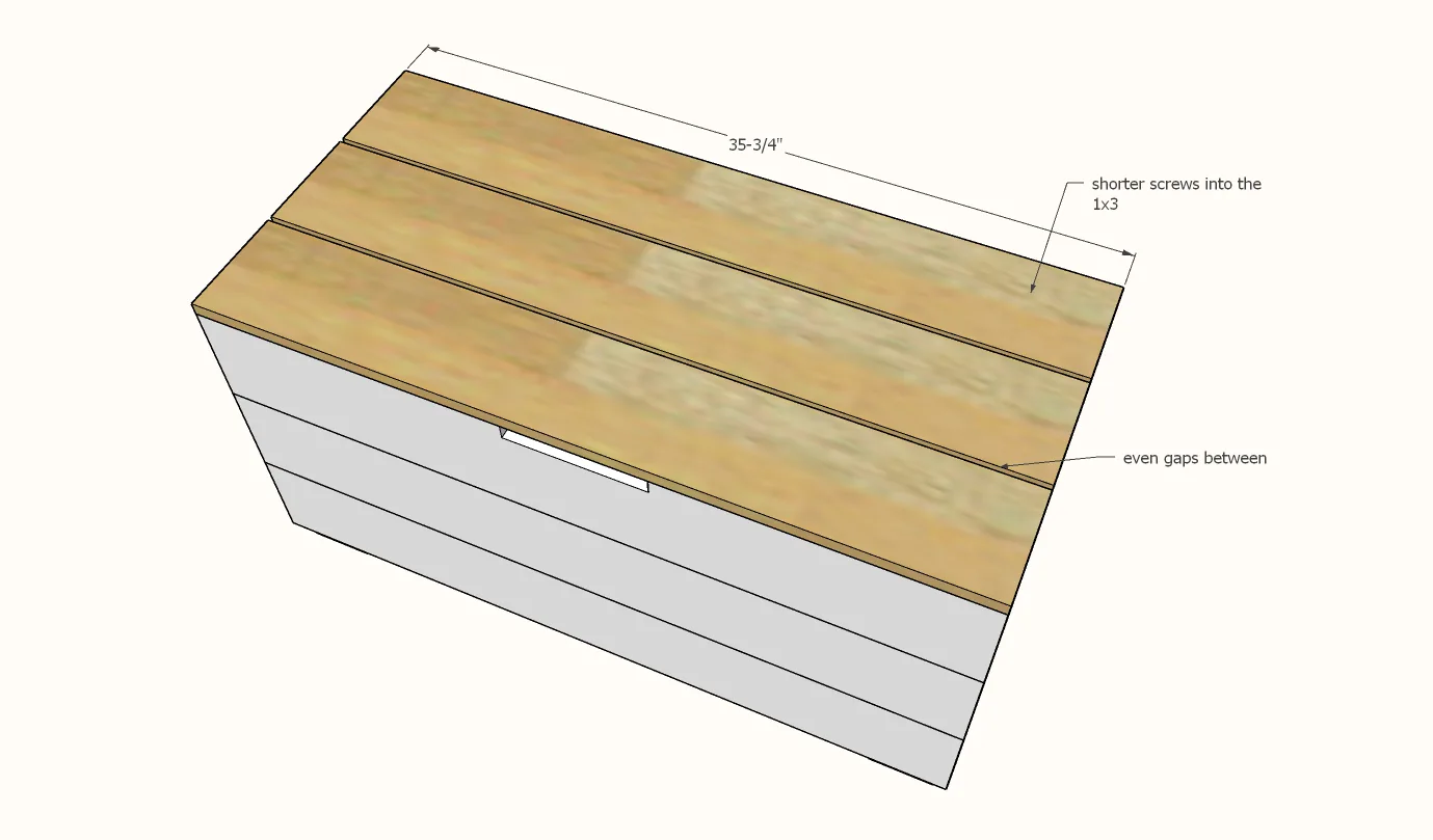 Modern Cedar Outdoor Storage Bench, step 7