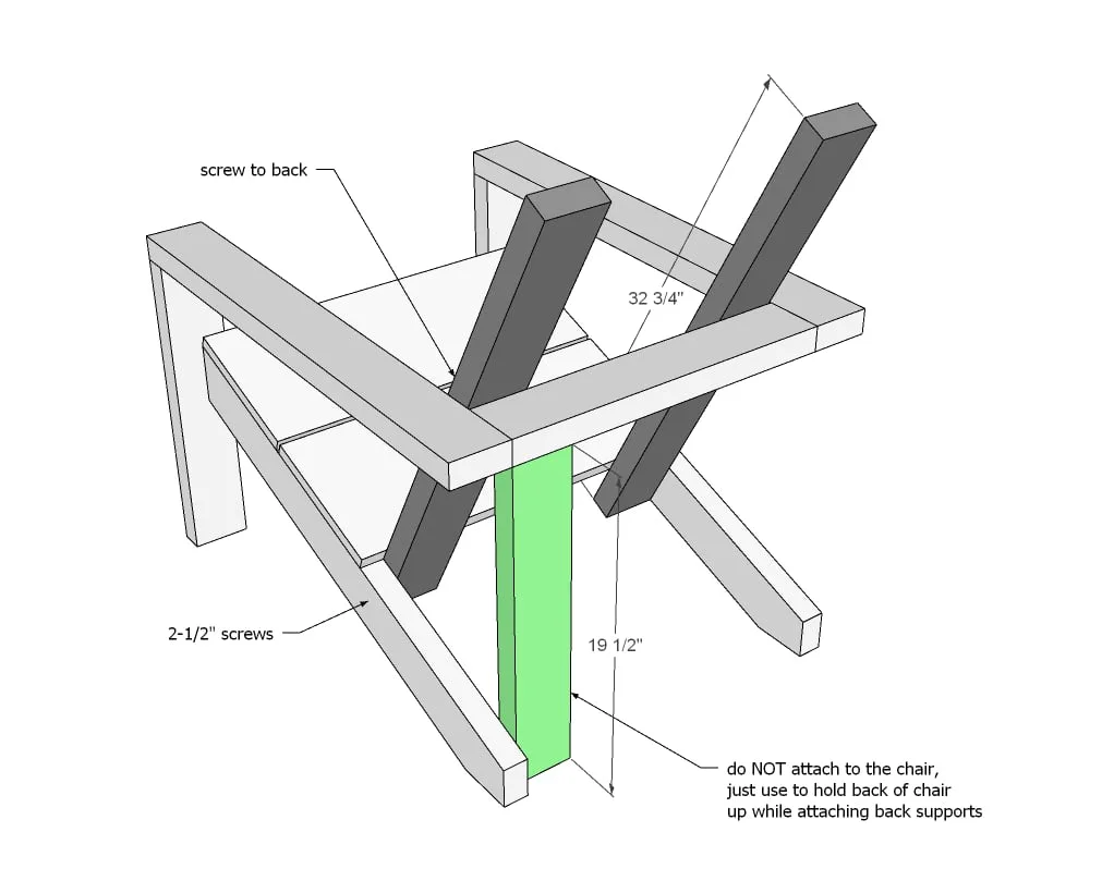 Modern Easy Build Adirondack Chair, step 4