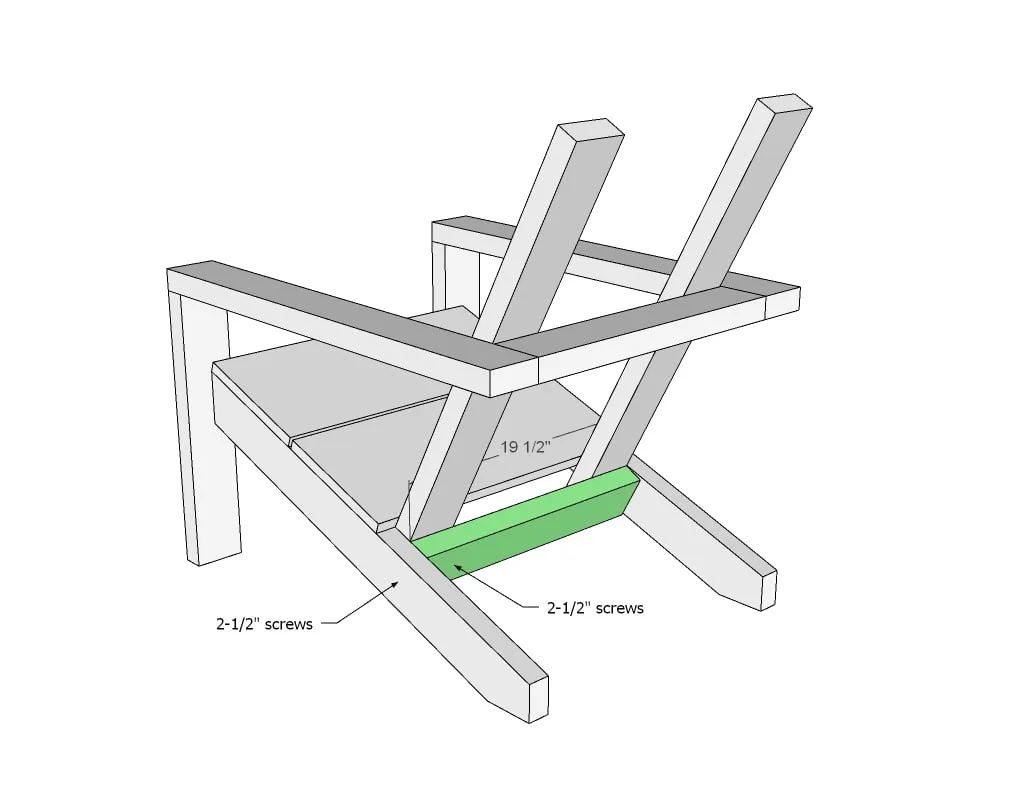 Modern Easy Build Adirondack Chair, step 5