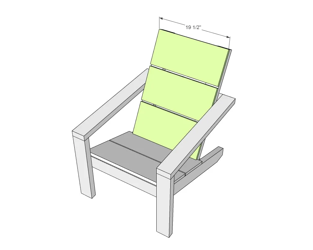 Modern Easy Build Adirondack Chair, step 6