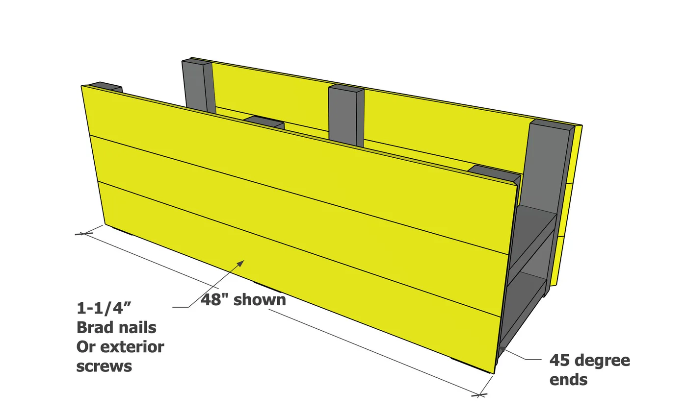 Modern Fence Picket Planter or Raised Bed, step 2