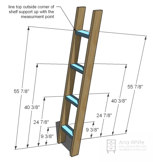 Modern A-Frame Bookshelf, step 2