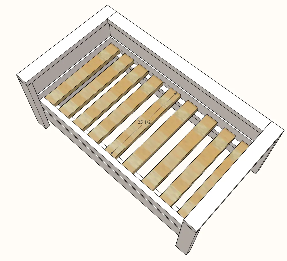 Modern Outdoor Loveseat from 2x4s and 2x6s, step 6