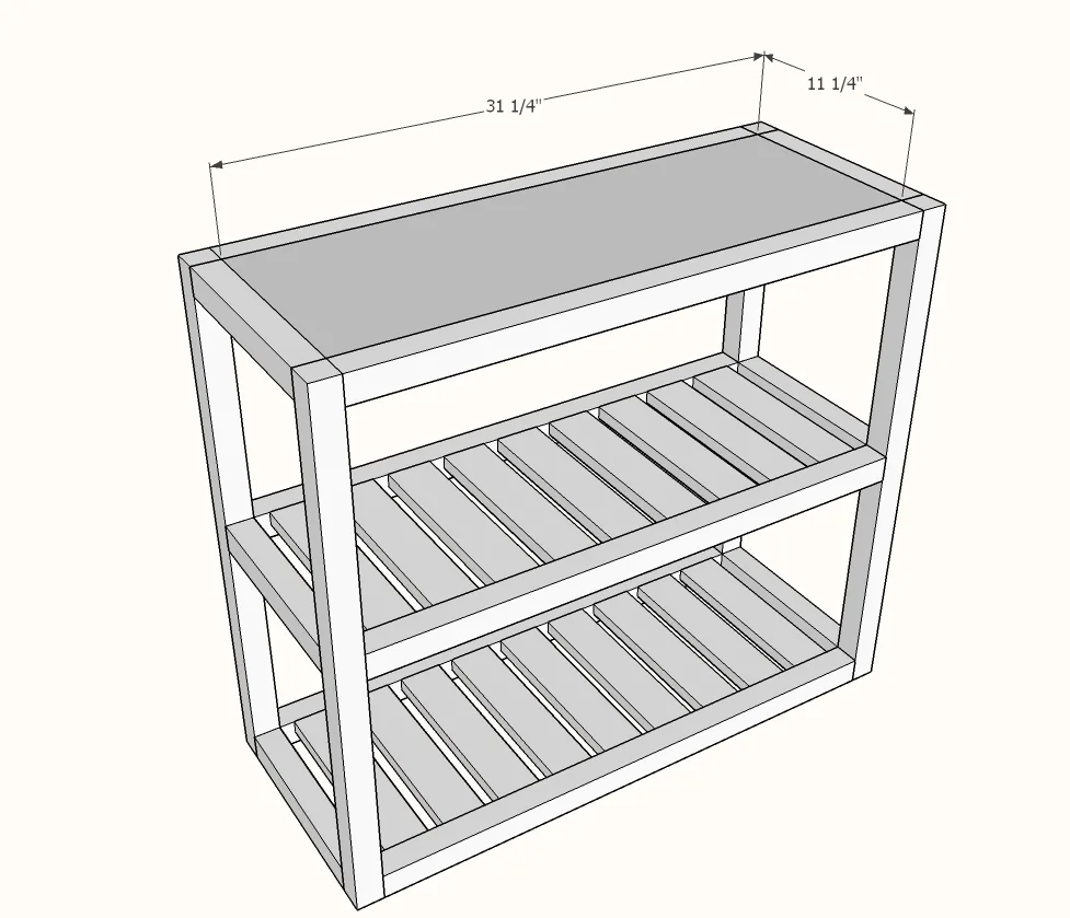 Modern Rustic X Console Table, step 4