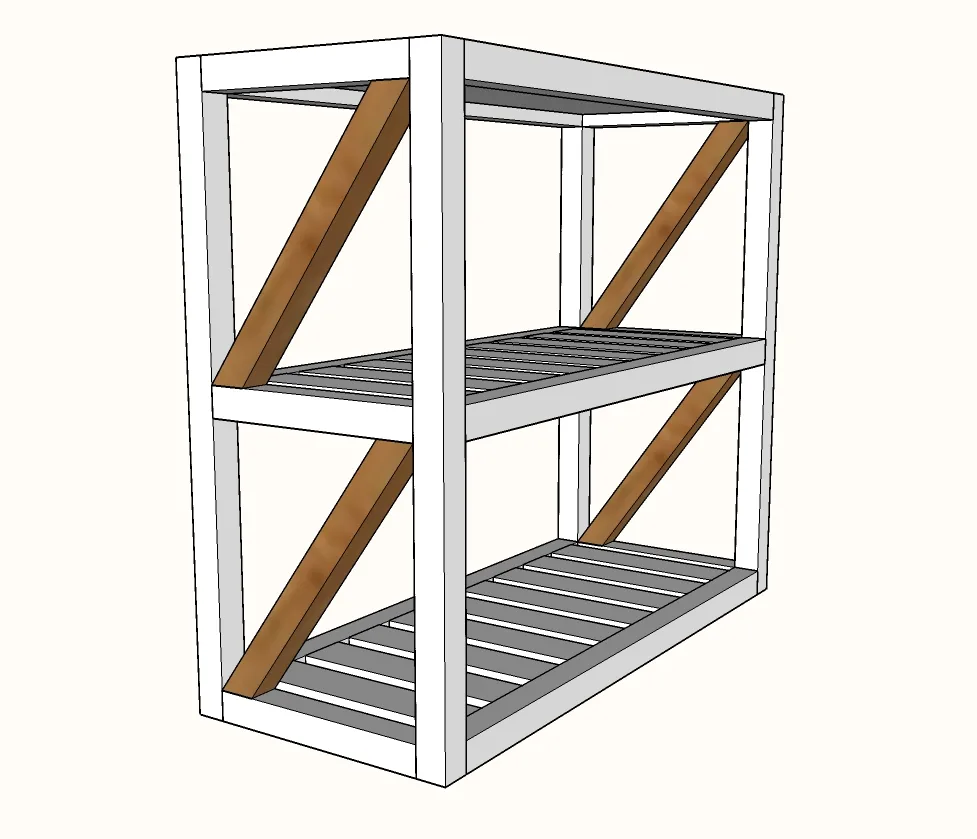 Modern Rustic X Console Table, step 5