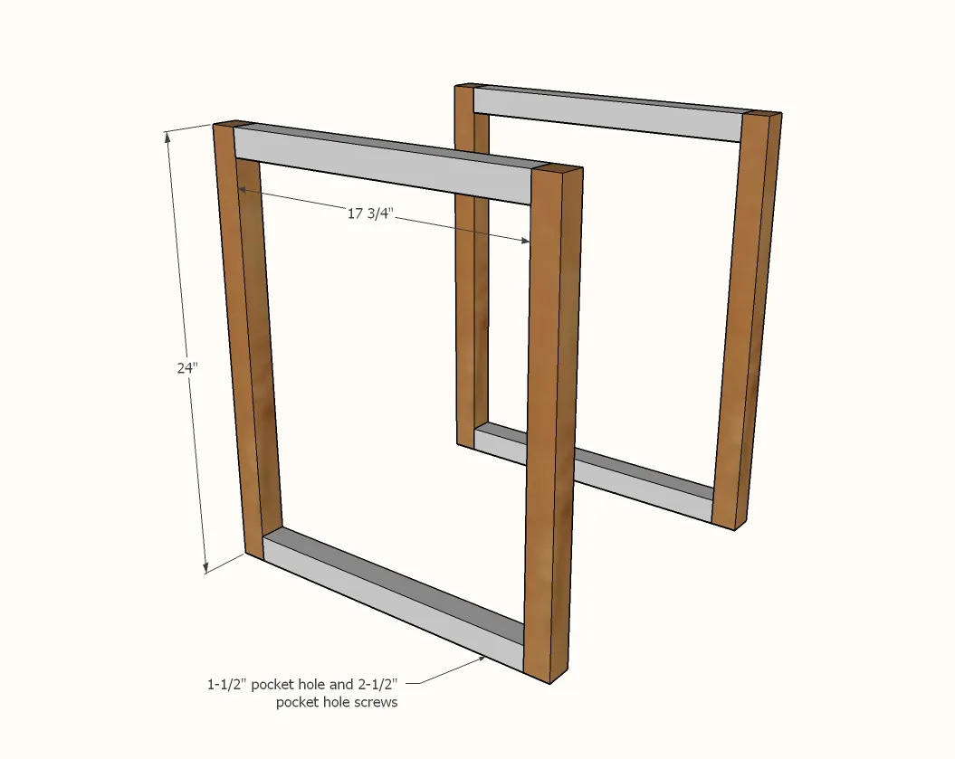 Modern Rustic X End Table, step 1
