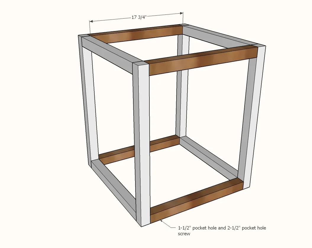 Modern Rustic X End Table, step 2