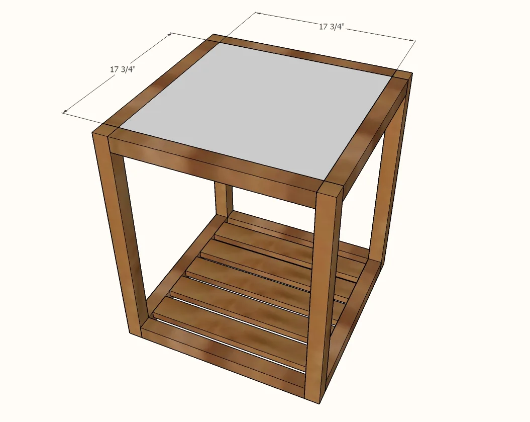 Modern Rustic X End Table, step 4