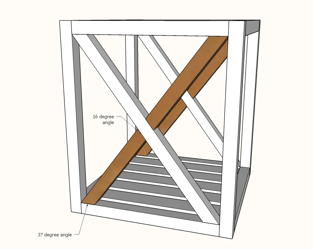 Modern Rustic X End Table, step 6