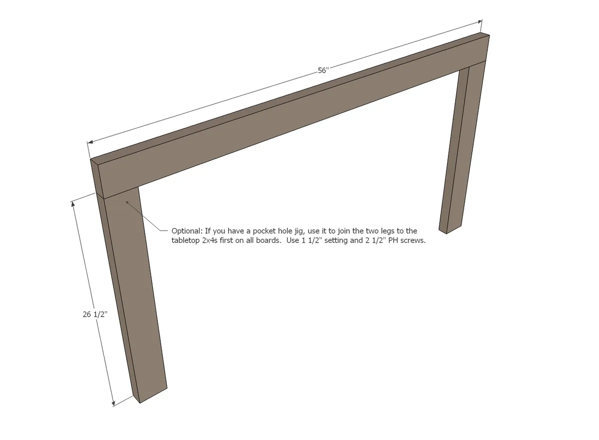Modern Vertical Slat Top Console, step 1