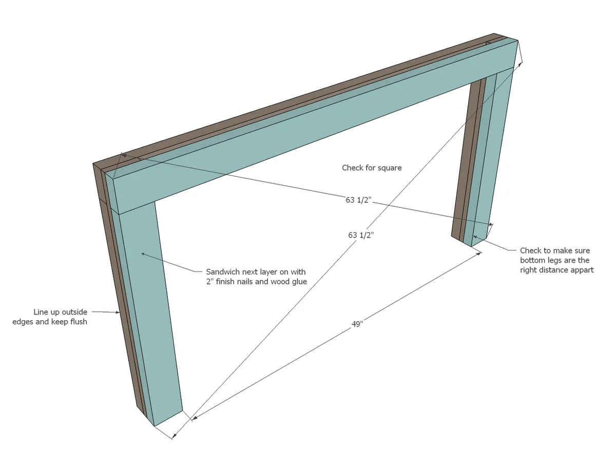 Modern Vertical Slat Top Console, step 3