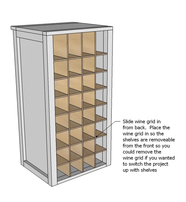 Modular Bar Wine Grid Hutch, step 9